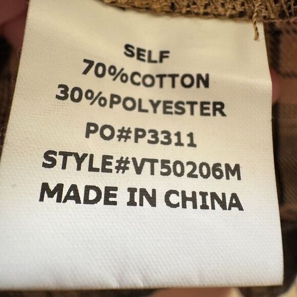 Vine & Love Women's Size SMALL plaid brown black cotton button up shirt - Picture 8 of 9